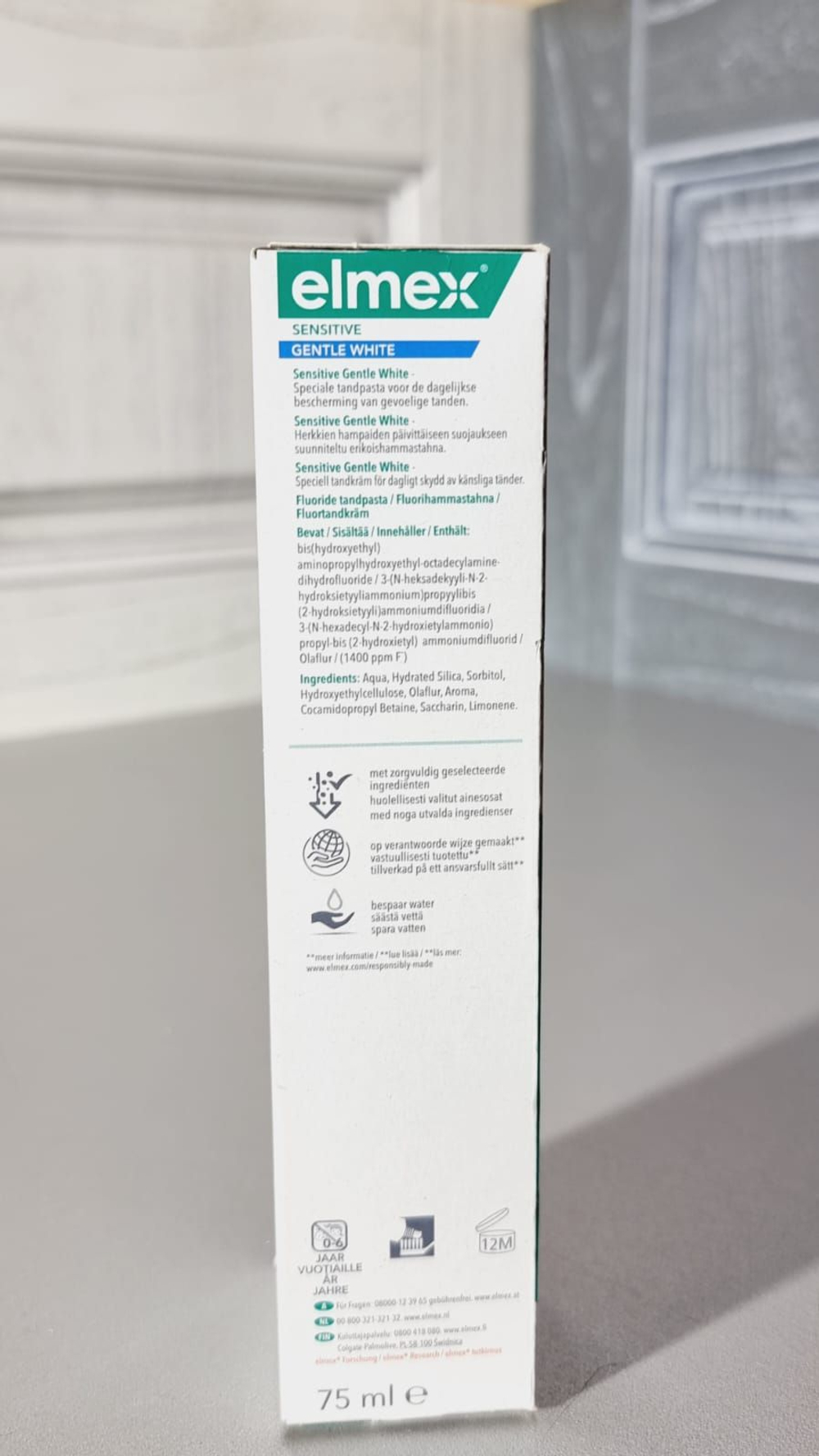Elmex Зубная паста Sensitive Gentle Whitening, 75 мл (из Финляндии)