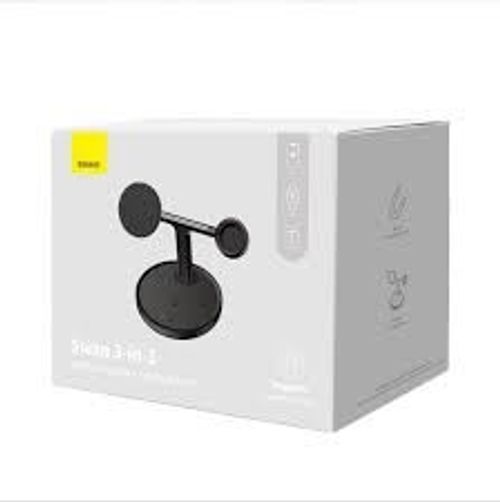 Беспроводное зарядное устройство Baseus Swan 3in1 для Phone/Watch/Pods (WXTE000101) черное