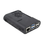 Черный овальный корпус для Raspberry Pi 5 с возможностью размещения вентилятора
