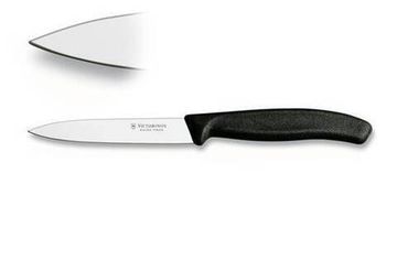 Кухонный нож Victorinox для резки и чистки чёрный, лезвие 10 см