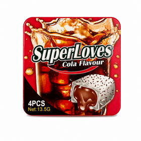 Жевательная резинка SuperLoves КОЛА 4 в блистере 13,5гр