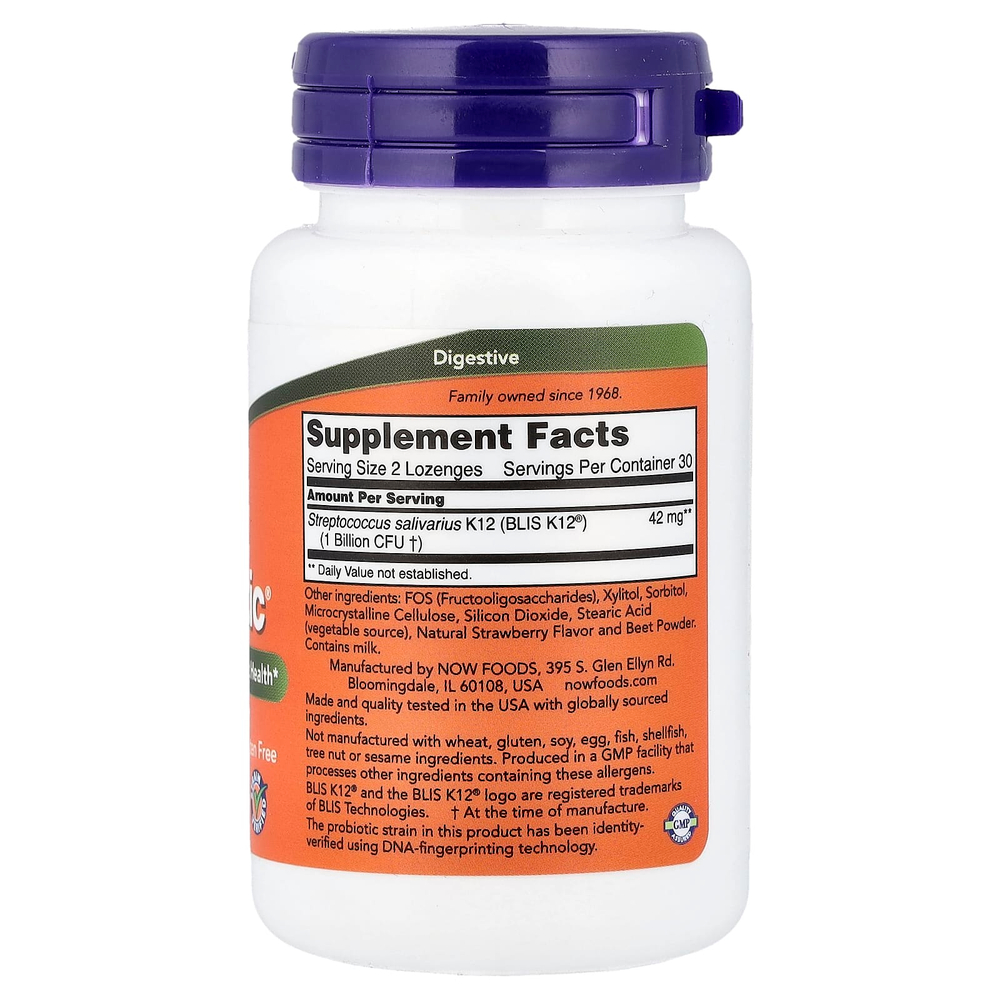 NOW Foods, OralBiotic®, 60 пастилок