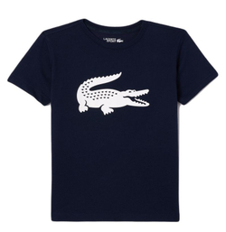 Футболка для мальчика теннисная Lacoste Boys SPORT Tennis Technical Jersey Oversized Croc T-Shirt - navy blue