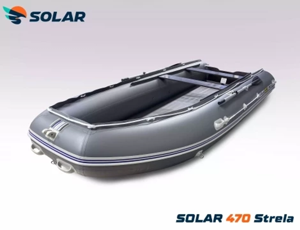 Лодка надувная моторная solar-470 strela jet tunnel