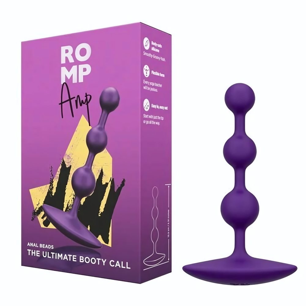 Фиолетовая анальная цепочка Romp Amp - 13,5 см. (Цвет: фиолетовый)