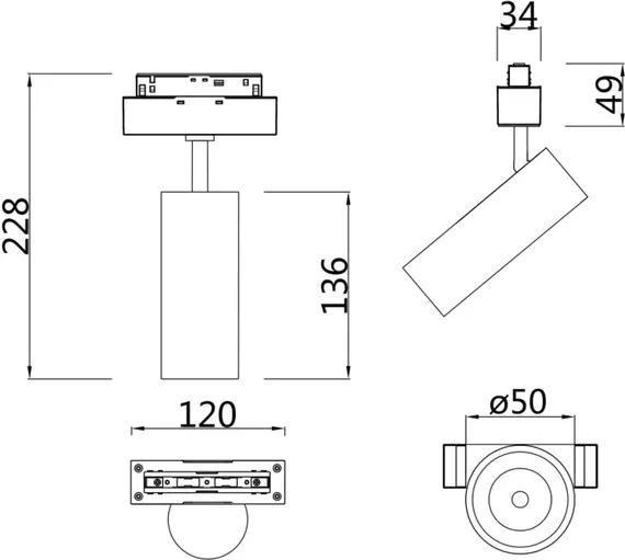 Трековый светильник Focus LED TR019-2-10W3K-W Maytoni
