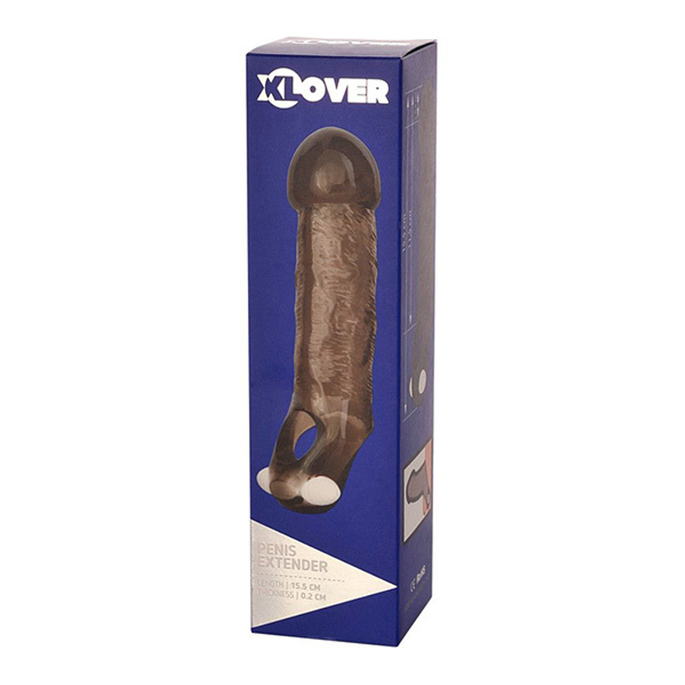 Закрытая дымчатая вибронасадка 15,5см с подхватом ToyFa XLover 748029