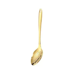 Ложка гарнирная для раздачи 27 см перфорированная Oval Tip нерж. цвет золото PVD P.L. Proff Cuisine