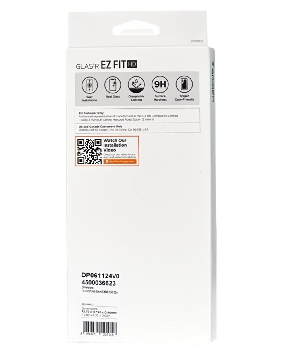 Защитное стекло для Samsung S24 Ultra Spigen Glas.tR EZ Fit (AGL07495) (2шт) прозрачное