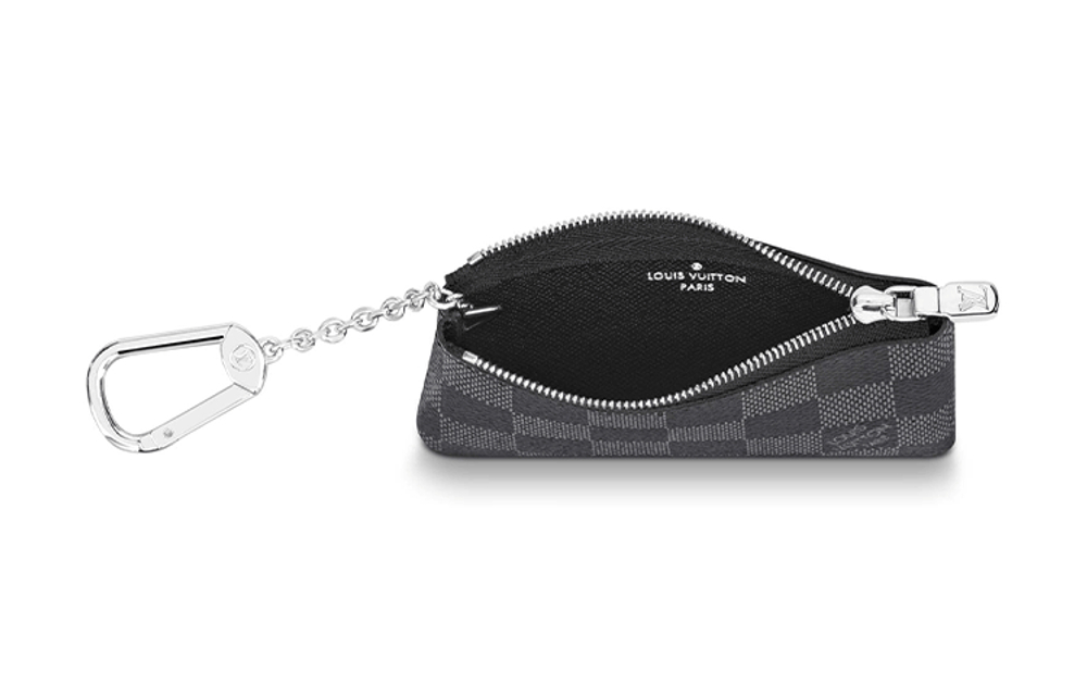 LOUIS VUITTON Pochette Cle Key Pouch Damier Graphite Black/Gray