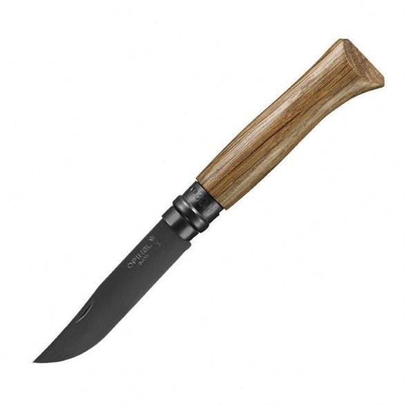 Цена наНож складной Opinel N°08 Black Oak, сталь Sandvik 12C27 Black PVD-Coating, рукоять дуб, 002172
