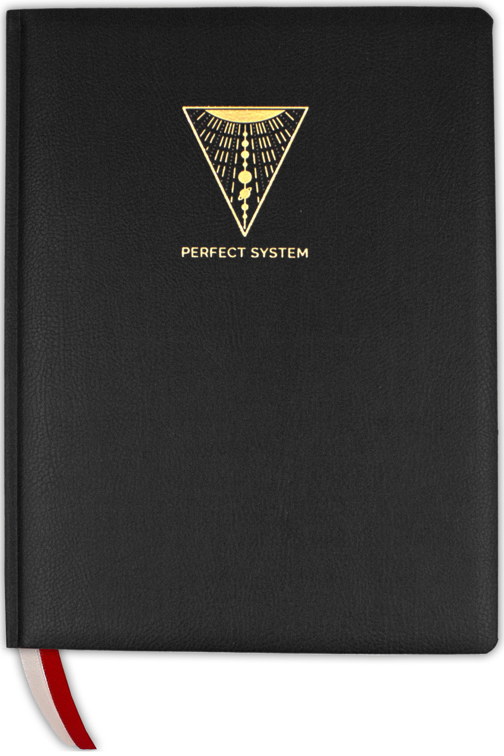 Бизнес-тетрадь А4 в клетку PERFECT SYSTEM black твердая обложка - черный Charme с тиснением