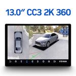 Магнитола для Nissan X-Trail 2007-2014 (T31) - Teyes CC3-2K-360 монитор 13", QLED+2K, Android 10, Быстрая, 4G SIM-слот, CarPlay, 4 камеры в комплекте