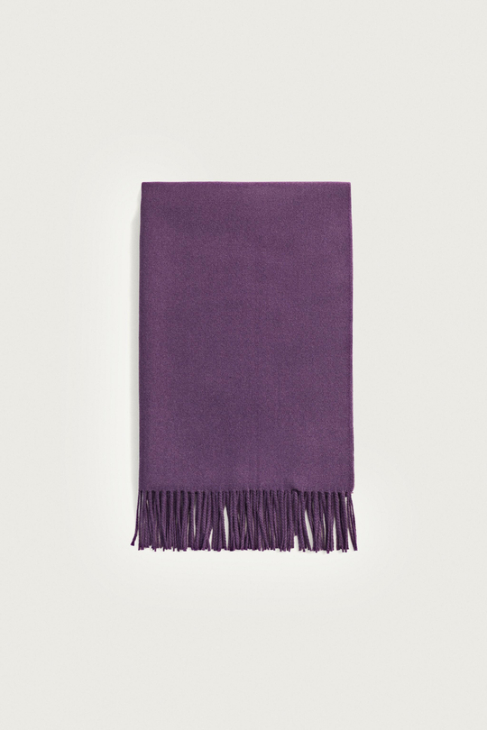 ZARA ШАРФ С БАХРОМОЙ, ЛИЛОВЫЙ