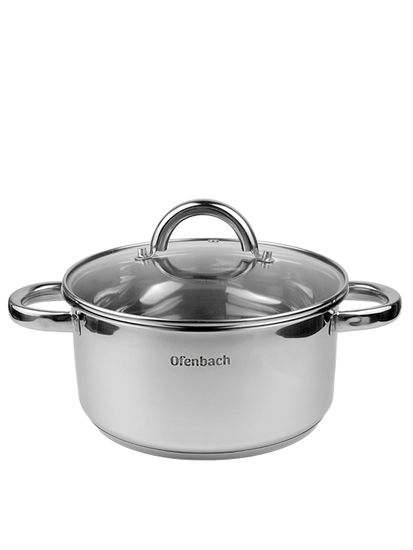 Кастрюля 3 л. из нержавеющей стали Ofenbach NB 100525 с крышкой