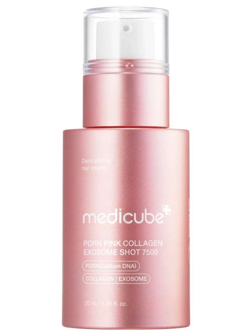 Мedicube PDRN Pink Collagen Exosome Shot Serum 7500 интенсивная омолаживающая ампула с микроиглами PDRN и экзосомами
