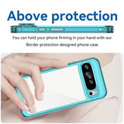 Чехол с усиленными рамками бирюзового цвета для Google Pixel 9 Pro XL, увеличенные защитные свойства