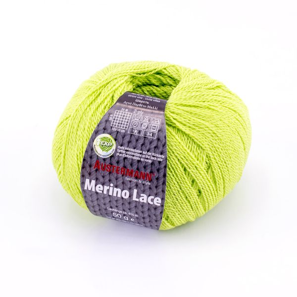 Пряжа Austermann (Аустерманн) Merino Lace EXP / уп.5 мот. по 50 г, 400м, киви