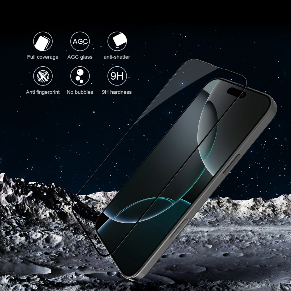 Стекло 3D из закаленного стекла от Nillkin для iPhone 16 Pro Max, серия 3D CP+MAX Anti-Explosion Glass Screen Protector (закругленные края)