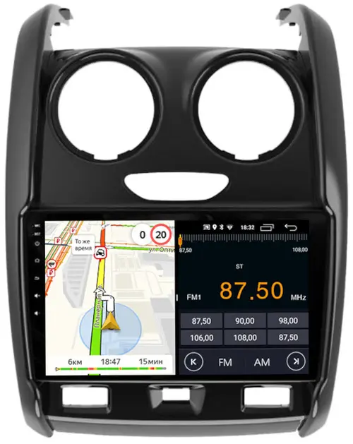 Магнитола для Renault Duster 2015-2020, Lada Largus 2021+ - Parafar PF147FHD на Android 13, CarPlay, 4G SIM-слот