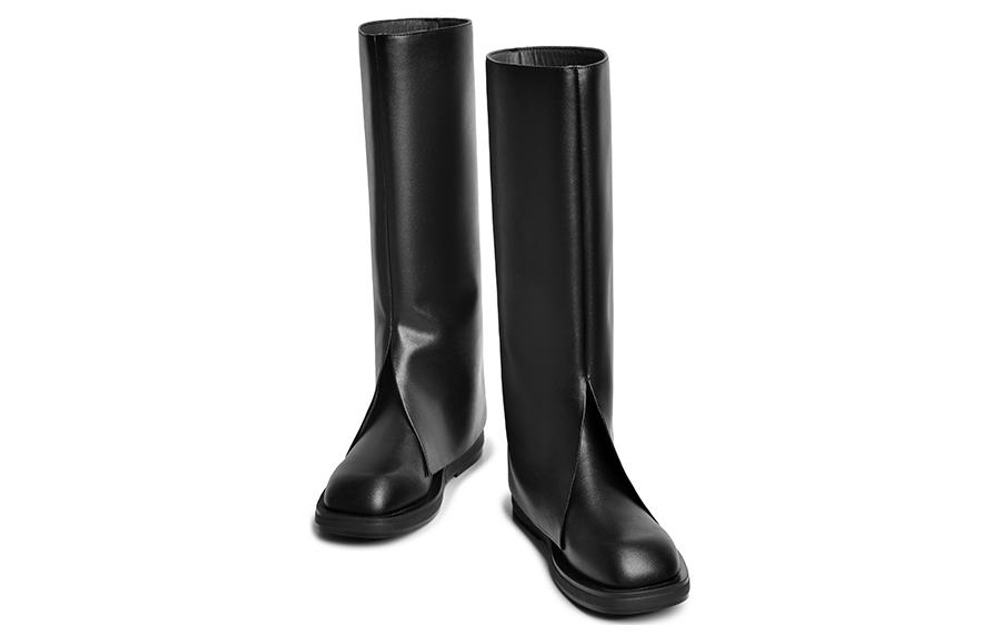 Reemoor Cow Leather Knee high Boots Women"s Black