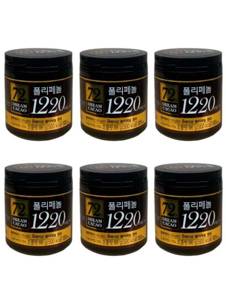 Lotte Dream Cacao Шоколад в кубиках Дрим Какао 72% 86 г 6 шт