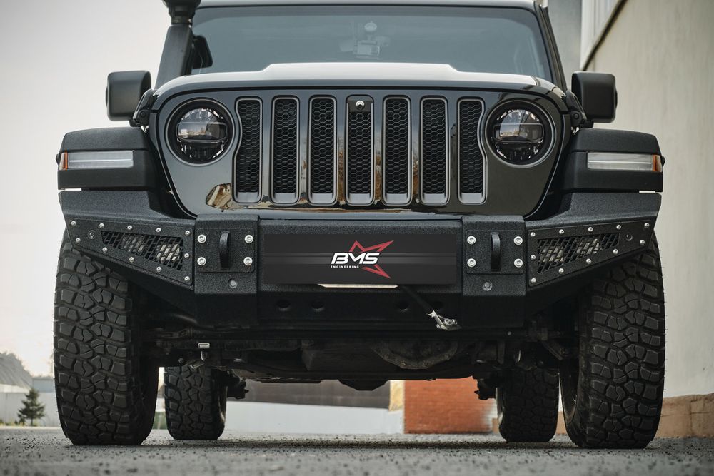 Бампер силовой передний BMS PRO-Line для Jeep Wrangler JL 2018-2026
