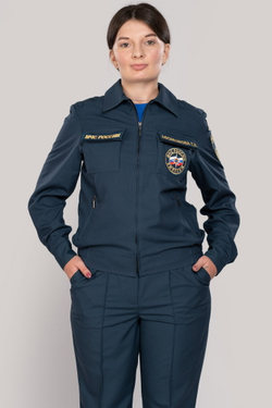Костюм летний женский МЧС (Патруль-240, серо-синий)