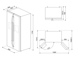 Холодильник Smeg SBS63XDE