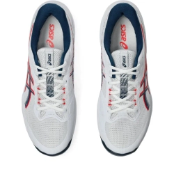 Мужские кроссовки для сквоша/бадминтона Asics Netburner Ballistic FF 4 - white/mako blue
