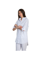 Рубашка медицинская женская White Wears WW150, на кнопках, черный, 50