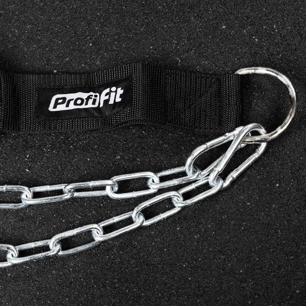 Ремень для подвешивания отягощений к поясу нейлоновый (с логотипом) PROFI-FIT-RT-007