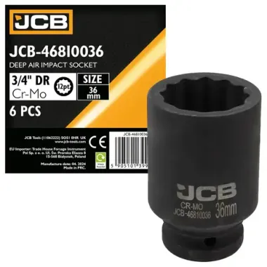 Головка ударная глубокая 3/4'', 36мм (12гр.) JCB JCB-46810036