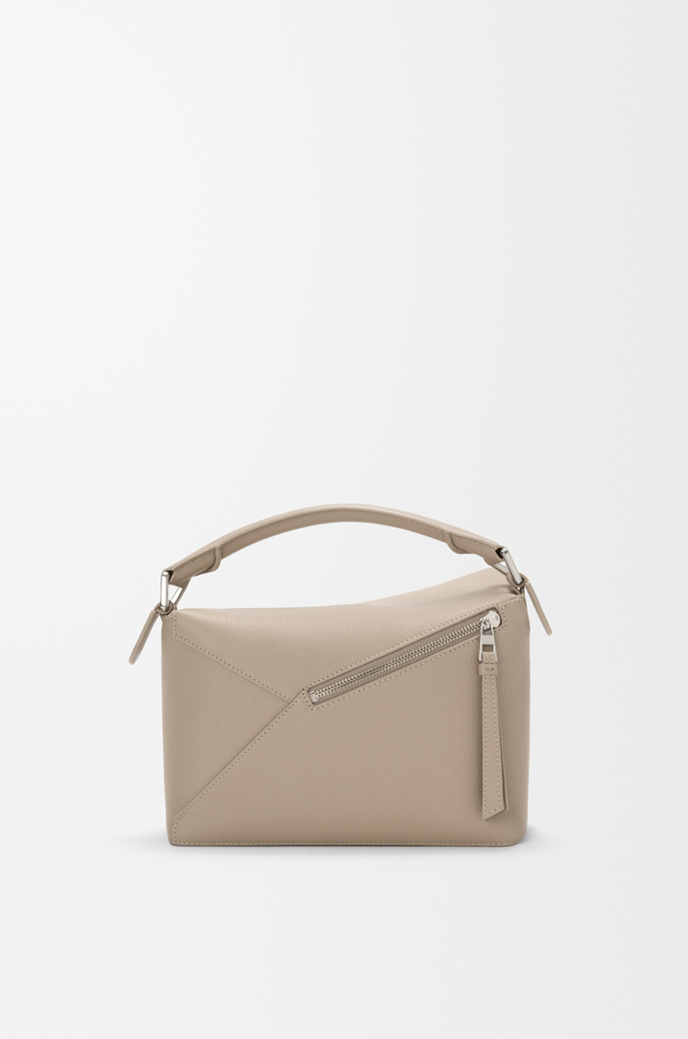 Loewe Маленькая сумка Puzzle Edge из мягкой зернистой телячьей кожи, цвет глины
