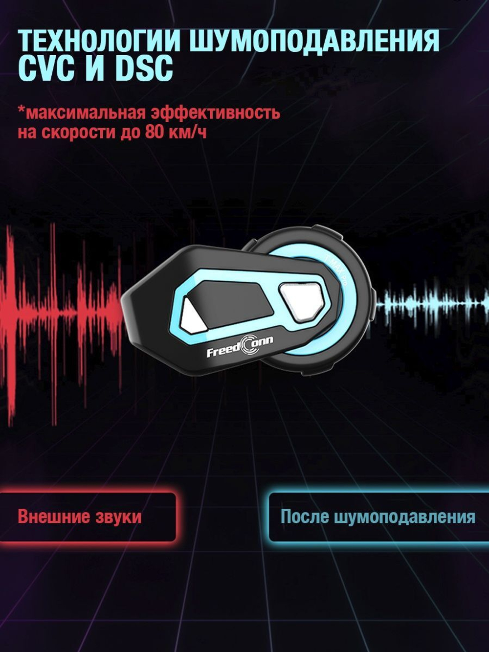 Мотогарнитура FreedConn T-MAX PRO универсальная