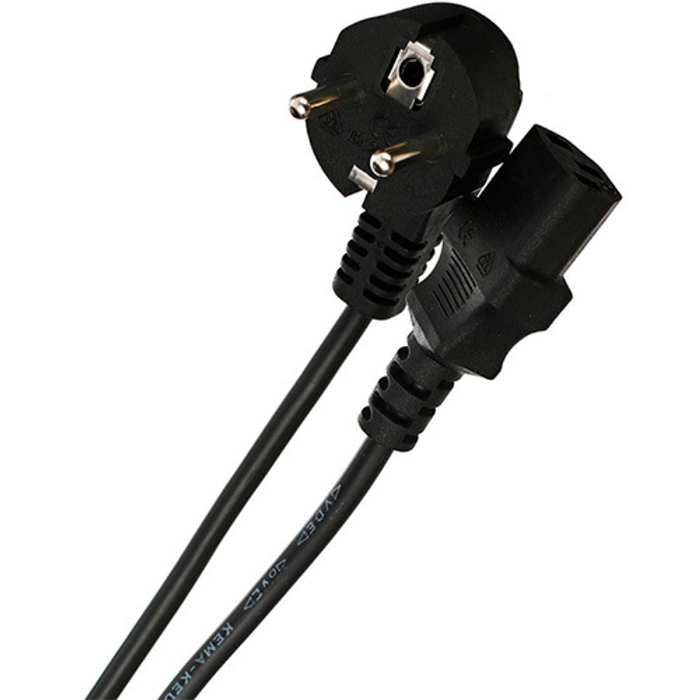 Кабель компьютер - розетка 220V (EURO) "VDE"; 3G0,75mm2 VCOM {CE021-CU} 1,8м