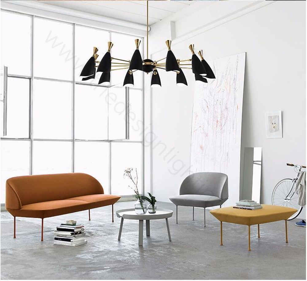Ceiling design lamp  Duke by Delightfull (6 lampshades,  White)