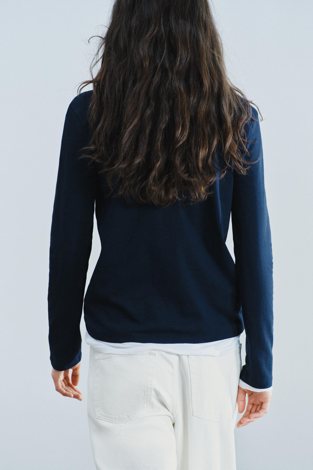 ФУТБОЛКА INTERLOCK С ДЛИННЫМИ РУКАВАМИ — ZARA