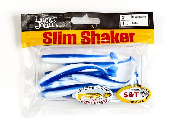 Виброхвосты съедобные LJ Pro Series SLIM SHAKER 3in (7,6 см), цв. T69, 9 шт.