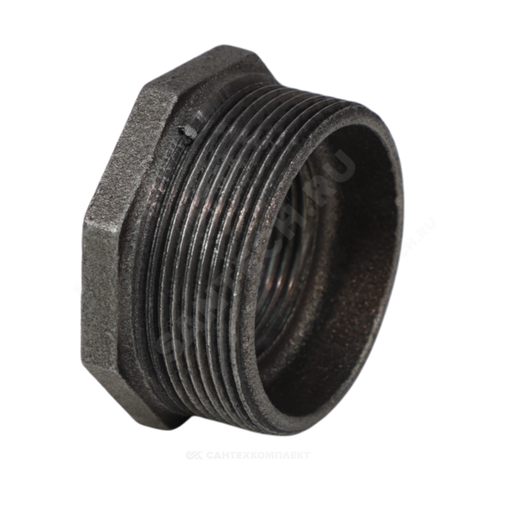 Футорка чугун Ду 40х32 (1 1/2"х1 1/4") НР/ВР Fittex PLUS