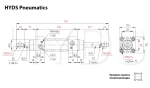 DSBC-100-200-T-PPV-A-N3 Пневмоцилиндр с двусторонним штоком