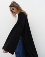 Long Cardigan Robe Black