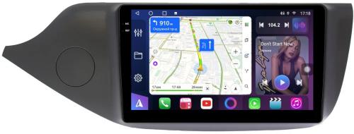 Магнитола для KIA Ceed 2 2012-2018 (рамка матовая) - FarCar S400-TS18 монитор 9.5" QLED на Android 14, CarPlay, 4G SIM-слот