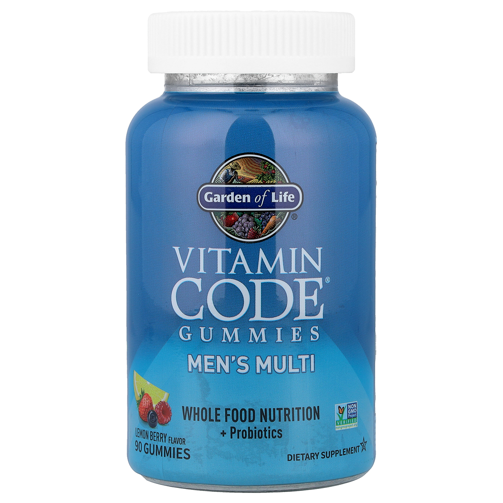 Garden of Life, Vitamin Code®, мультивитамины для мужчин, лимон и ягоды, 90 жевательных таблеток