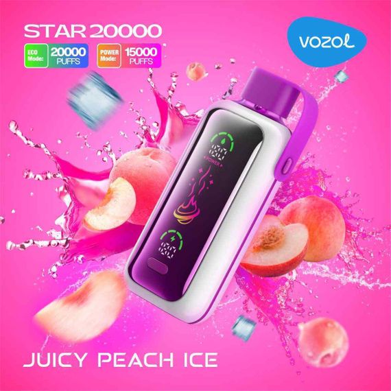 Vozol STAR 20000 - Juicy Peach (5% nic)