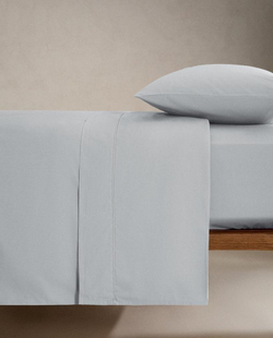ZARA HOME (300 НИТЕЙ) ПОДОДЕЯЛЬНИК ИЗ ХЛОПКА ПЕРКАЛЬ, СИНИЙ