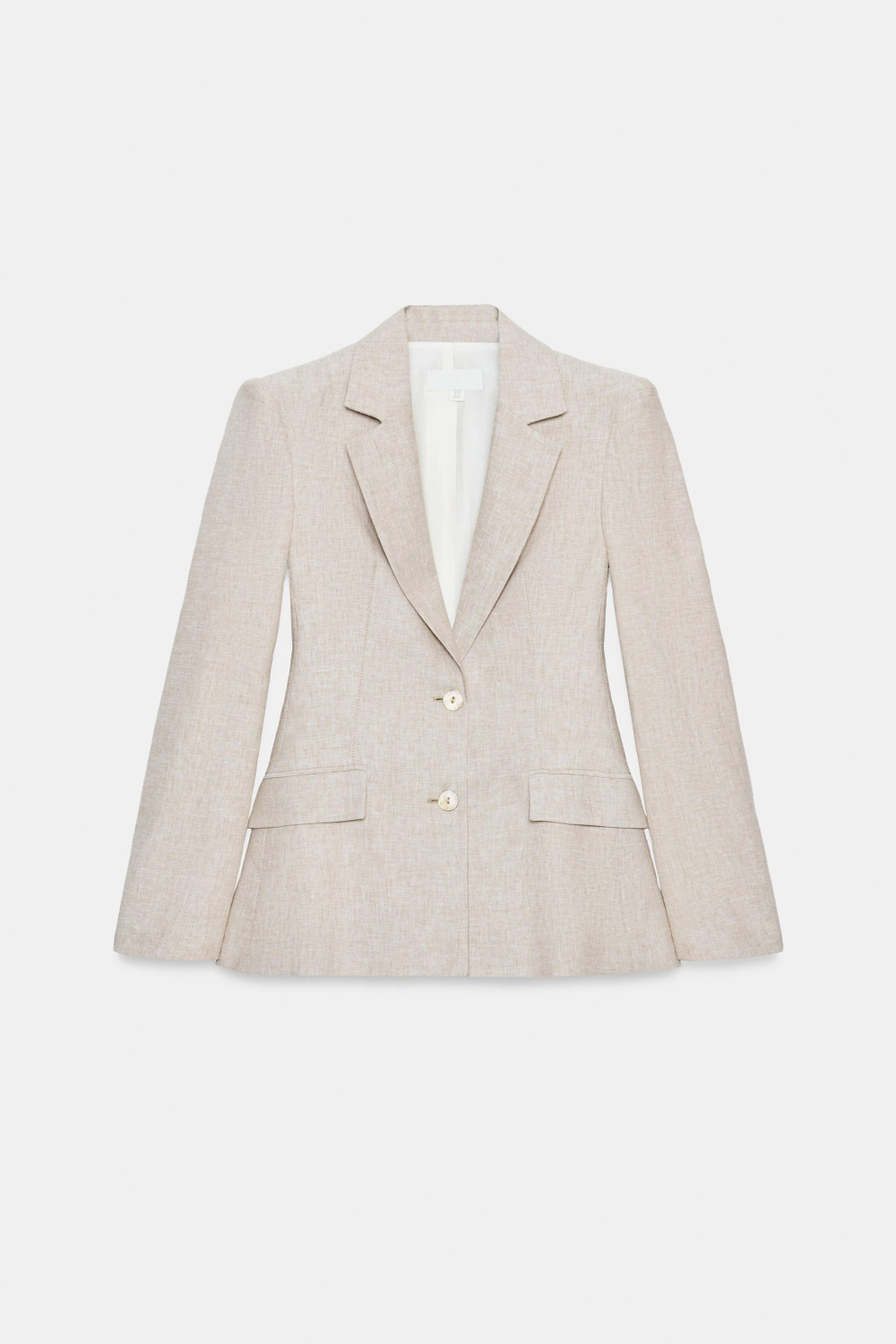 БЛЕЙЗЕР ИЗ СМЕСОВОГО ЛЬНА С ВЫТАЧКАМИ — ZARA