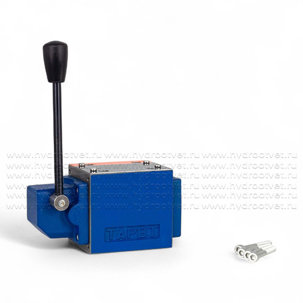 4WMM10G10 - Гидрораспределитель Ду 10 с ручным управлением, схема G (64), возврат - пружинный
