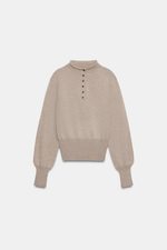 СВИТЕР С ВЫСОКИМ ВОРОТНИКОМ И ПУГОВИЦАМИ — ZARA