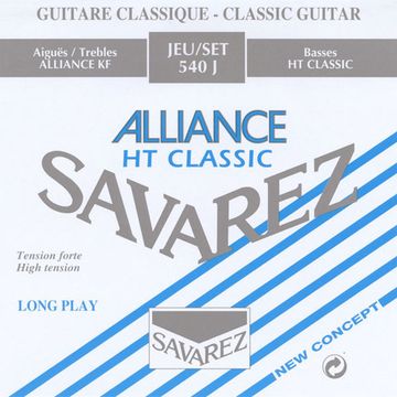 Струны для классической гитары, сильное натяжение, посереб, Savarez 540J Alliance HT Classic